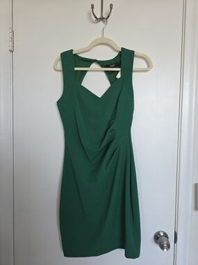 Guess Emerald Green Sleeveless Midi Sheath Dress